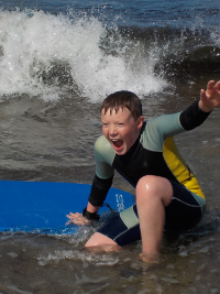 In the surf